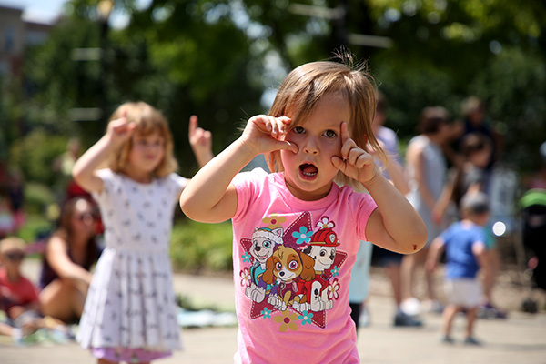 Preschoolers playing